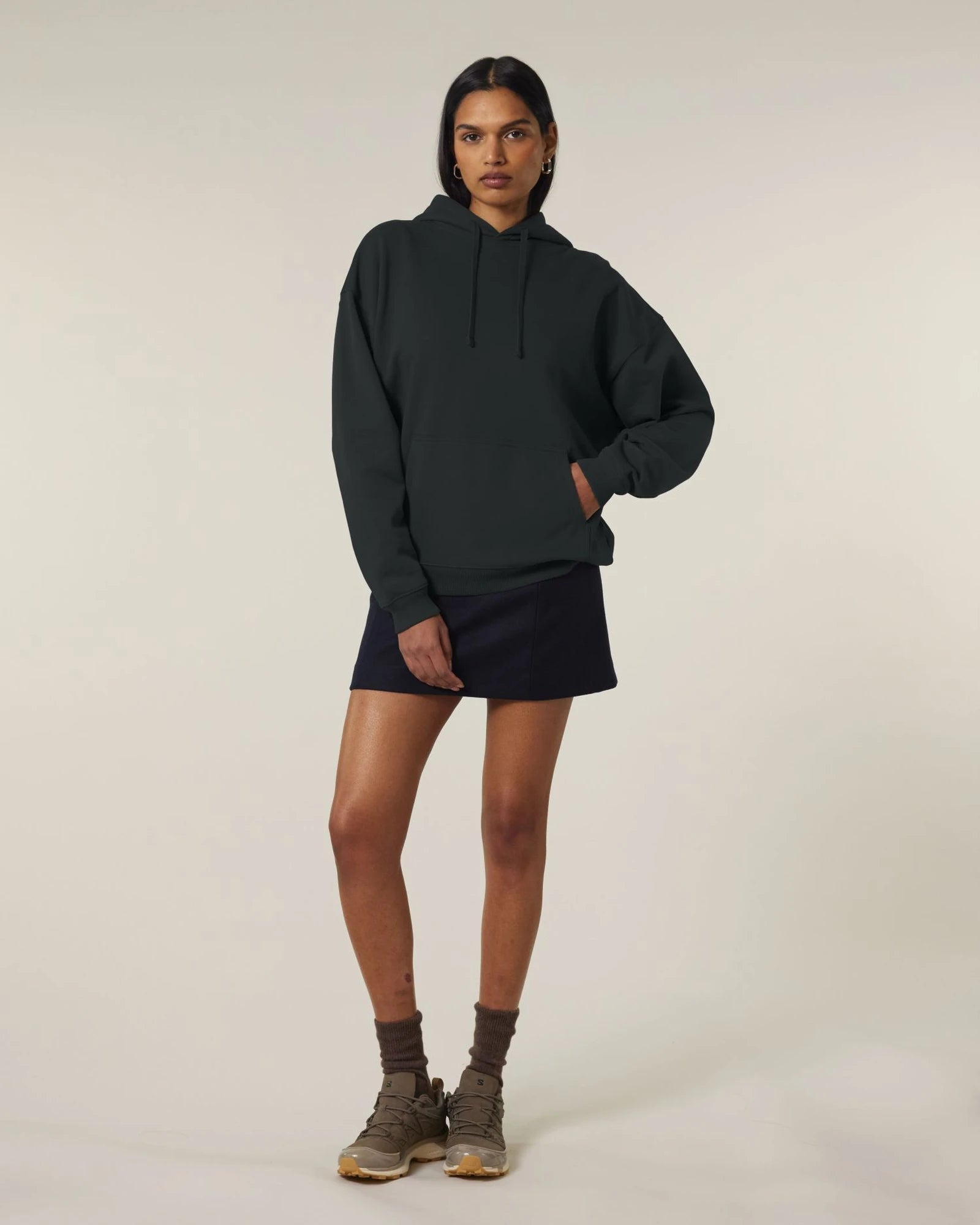 Sweat à capuche unisexe coton bio Stanley/Stella Slammer à personnaliser - Black
